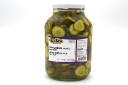 Image de CORNICHONS AIGRE DOUX TRANCHES 2.45KG FABRO